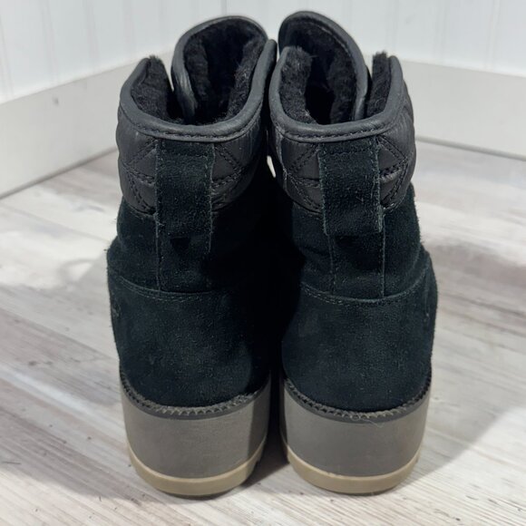 UGG Birch 1095712 Lace-Up Ankle Waterproof Women’s Boot Size 6.5 Black Ugg Boots - Picture 4 of 10